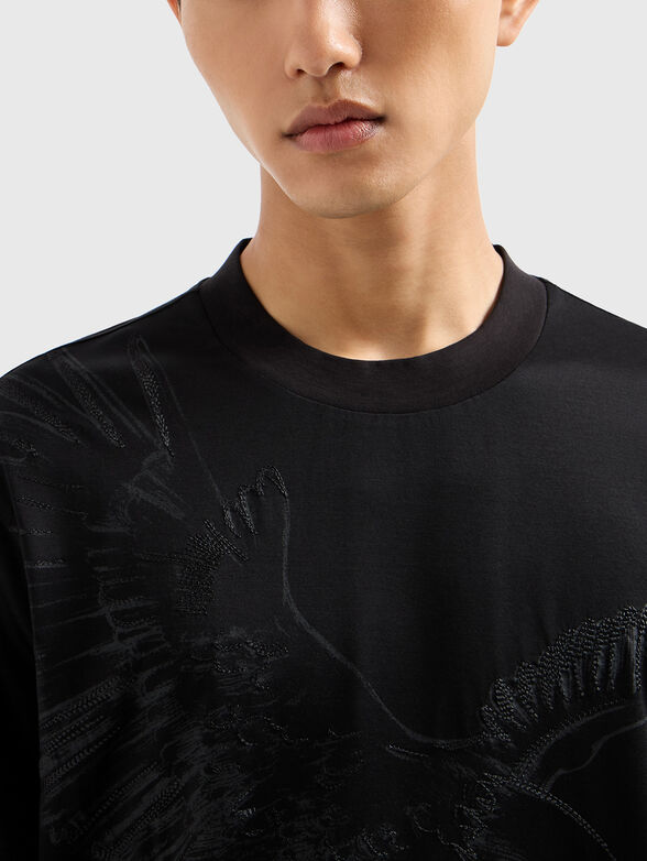 Black T-shirt with print - 4