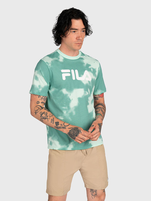 BARVER AOP T-shirt with tie-dye effect - 1