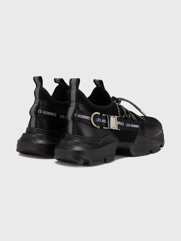 Black sneakers with metal details - 3