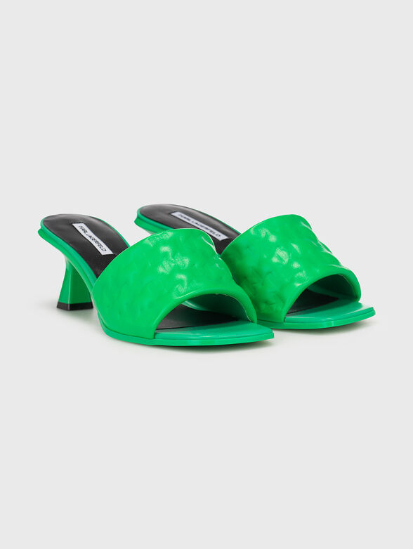 PANACHE leather heeled slippers - 2