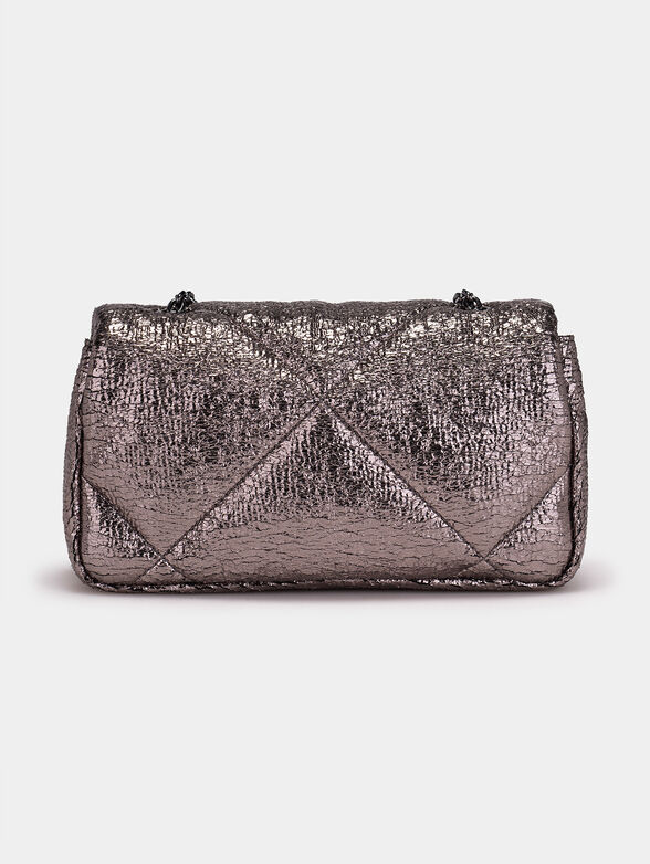 Red crossbody bag with glamorous effect - 3