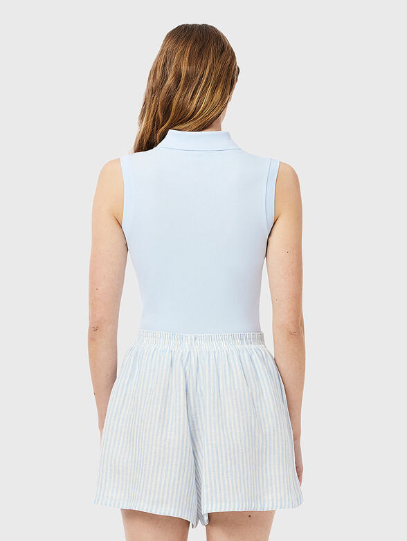 Polo collar top with logo - 3