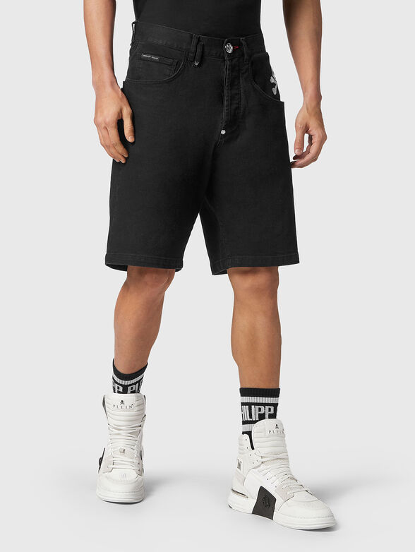 Black denim trousers SKULL&BONES - 1