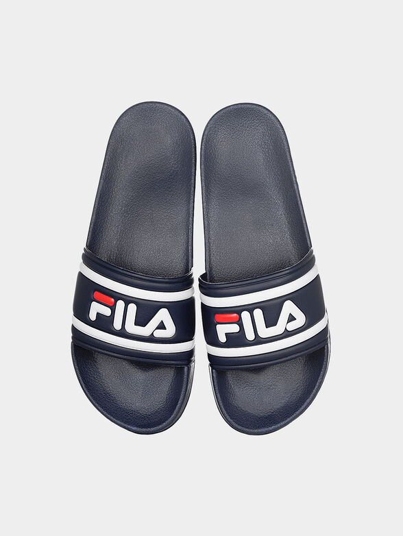 MORRO BAY black slippers with maxi logo - 4