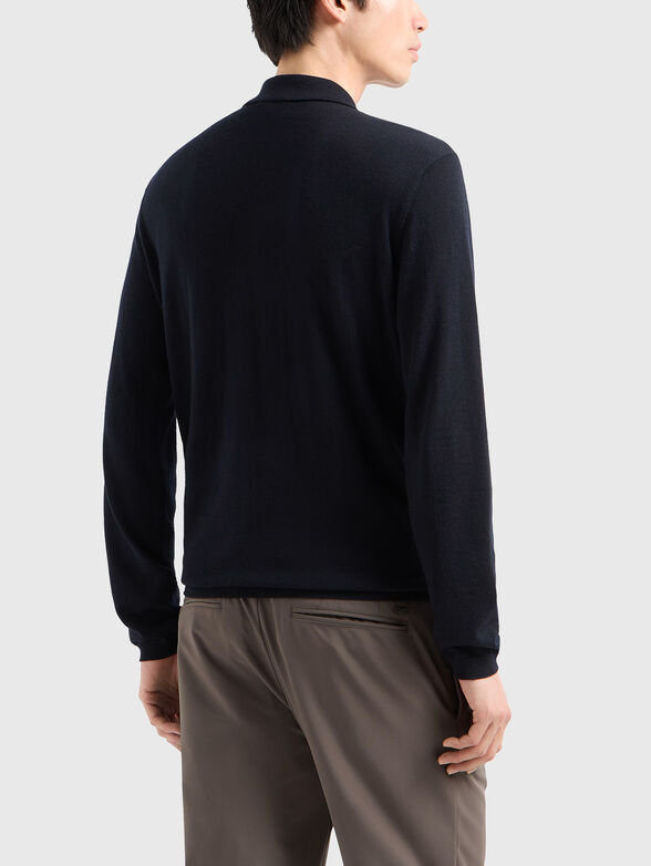 Wool sweater with polo collar - 2
