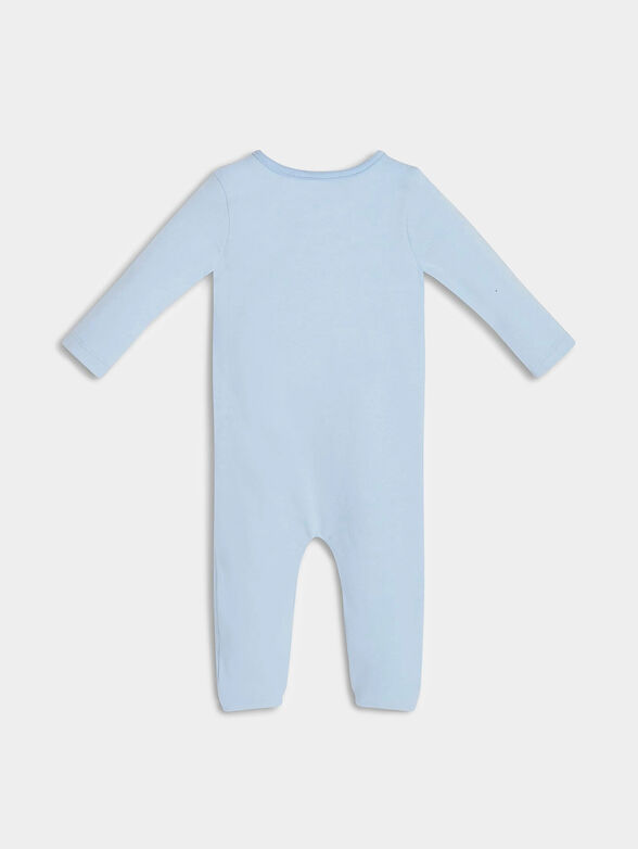 Blue overall with triangular logo print - 2