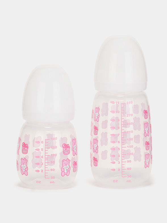 Newborn accessory set with pink print - 3