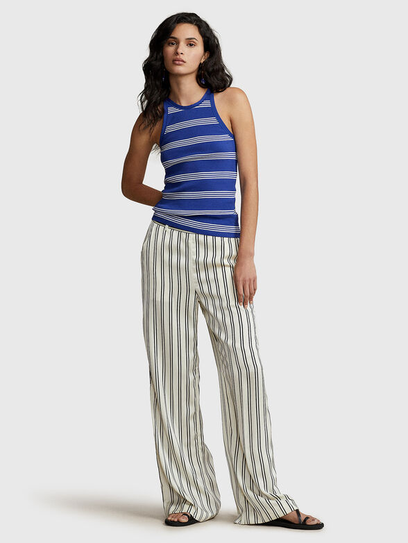 Stretch rips top with striped accents - 1