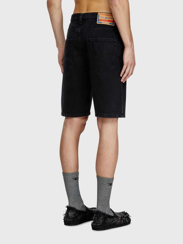 Black denim shorts - 1