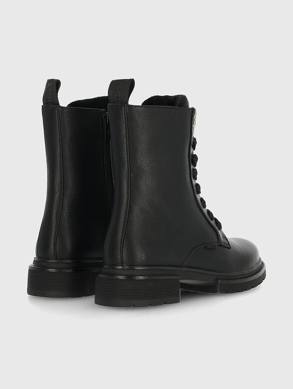HOLEA black boots with zip and laces - 4