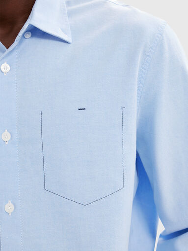 Cotton shirt with pocket  - 5