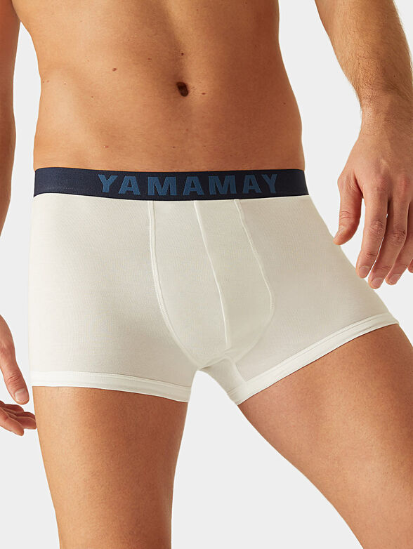 FASHION COLOR Black cotton trunks - 2