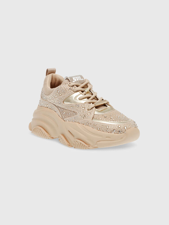 PRIVY sneakers in beige with rhinestones - 3