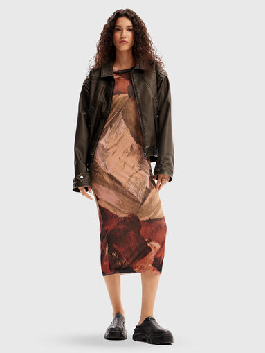 Knitted midi dress in viscose blend - 4
