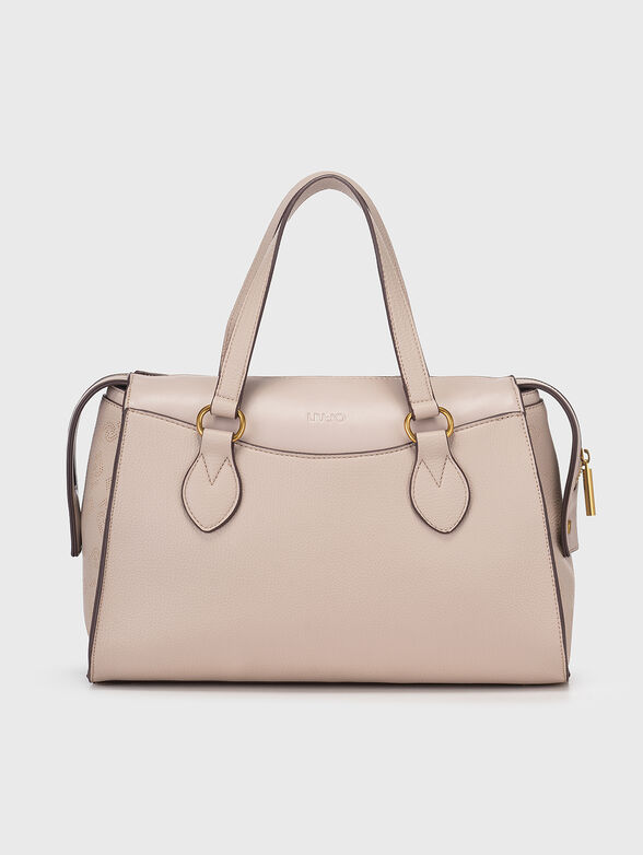 Handbag with golden logo element - 4