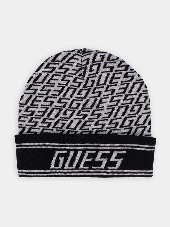 Beanie with jacquard logo motifs - 1