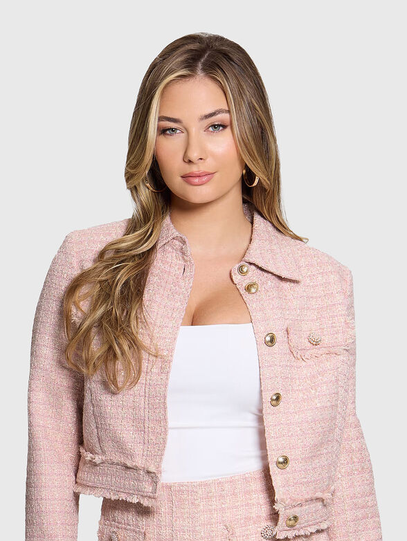 Cropped blazer made of tweed - 4