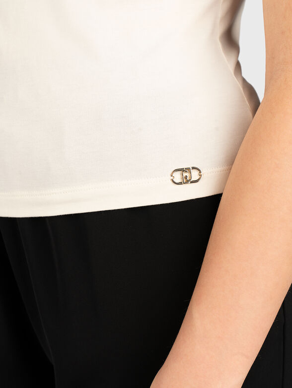 Cotton T-shirt with logo - 4