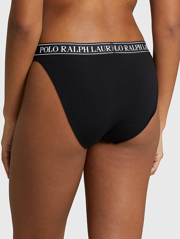 Black bikini with logo inscription - 2