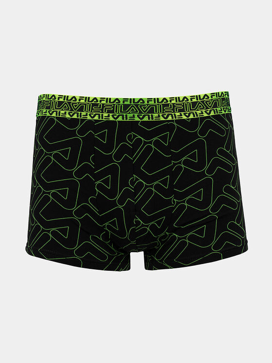 Trunks with blue logo prints - 1