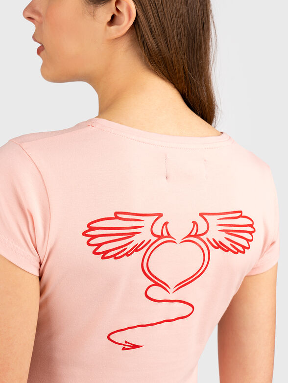 TSL076 pale pink T-shirt with print - 3