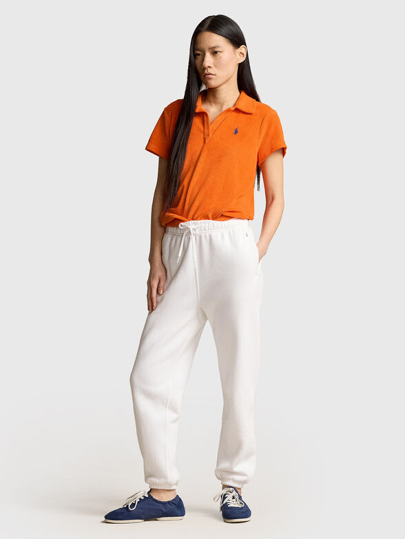 Orange plush polo shirt - 1
