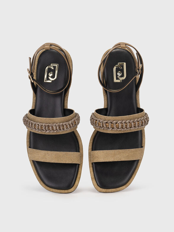 IRENE applied rhinestones sandals - 5
