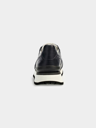 VARESE blue leather sneakers - 3