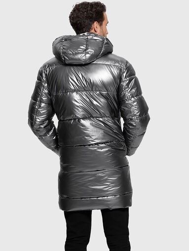 Puffer jacket with metallic effect - 3