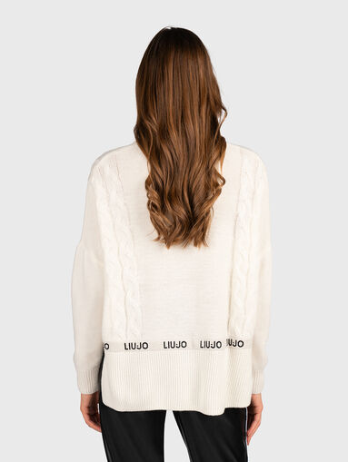 Sweater with jacquard logo motifs - 3