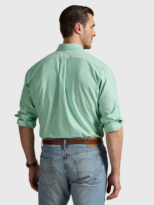Cotton shirt with logo embroidery - 2