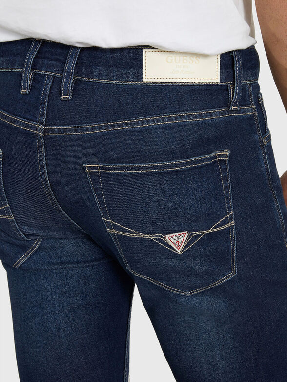 Slim fit jeans in dark blue - 2