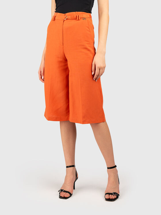 Linen blend shorts - 1