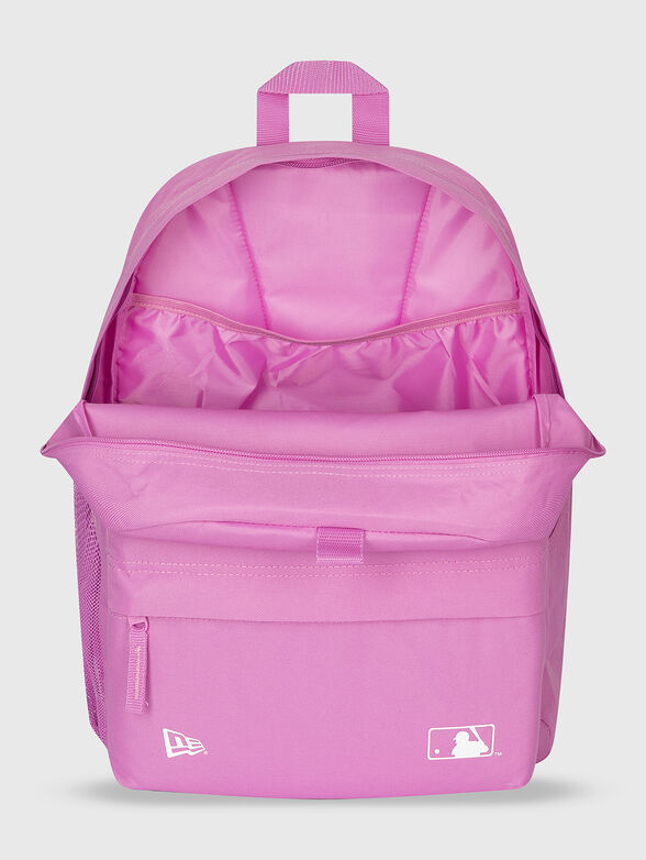 Pink backpack with contrasting logo - 4