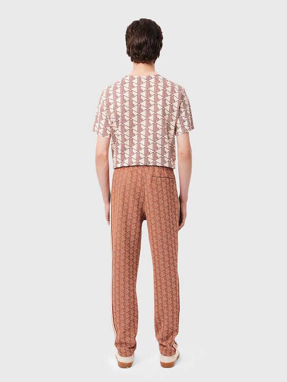 Sports trousers with monogram print - 2