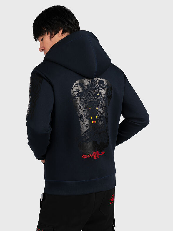 Hooded sweatshirt with multicolor print - 2