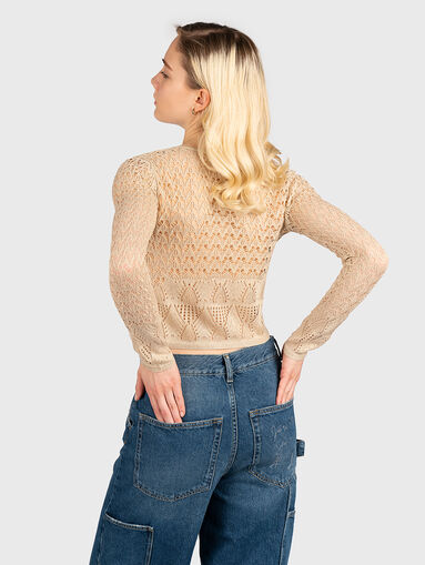 Cropped knitted cardigan with buttons - 3