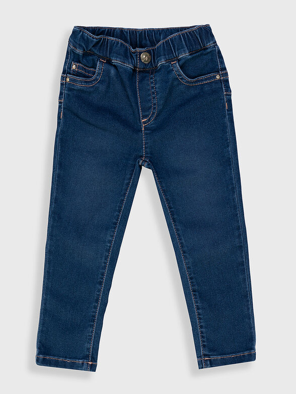 Dark blue jeans with logo detail - 1