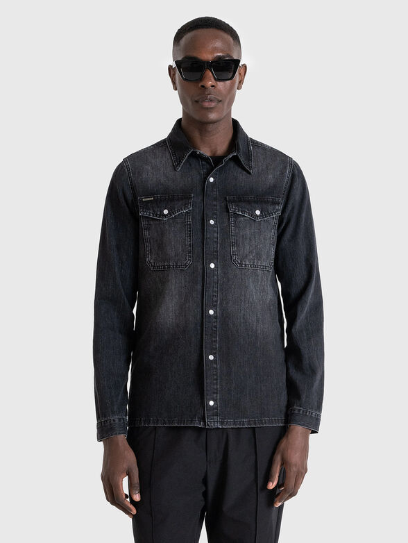 Black denim shirt - 0
