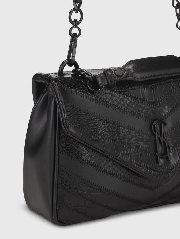 Logo-accent black crossbody bag  - 5