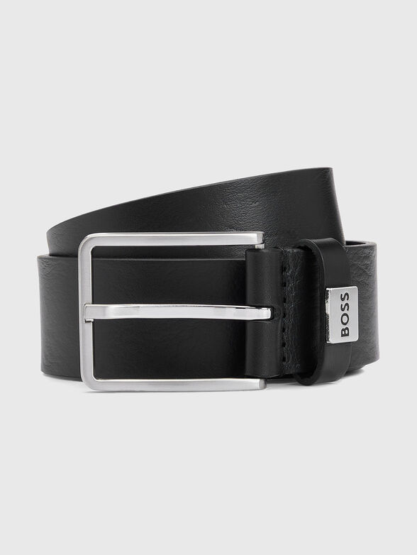 Leather belt with logo - 1