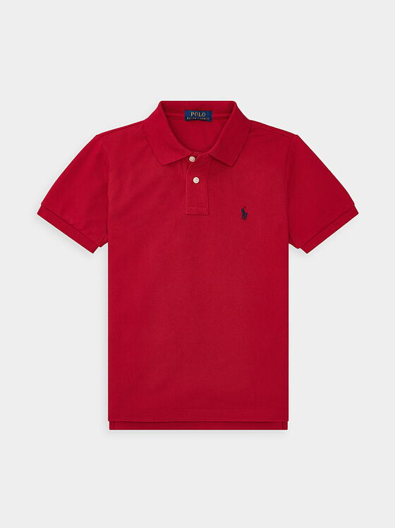 Red polo-shirt with small logo - 1