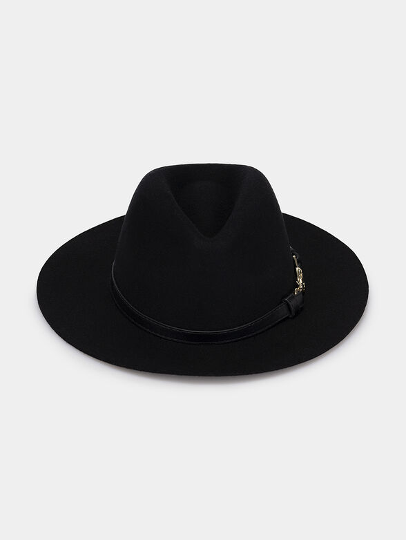 Wool Fedora hat with logo accent - 1