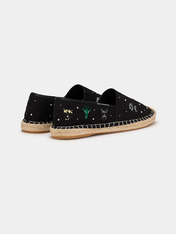 KAMINI black cotton espadrilles - 3
