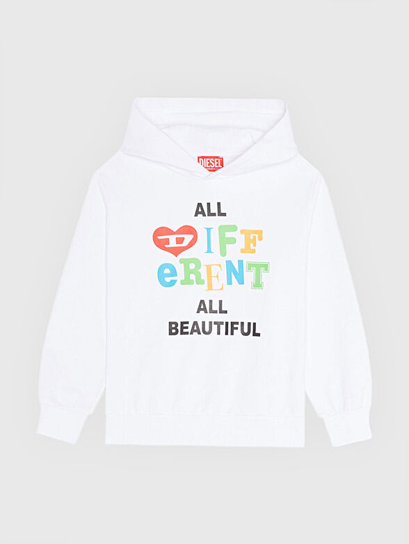 Black sweatshirt with contrasting print - 1