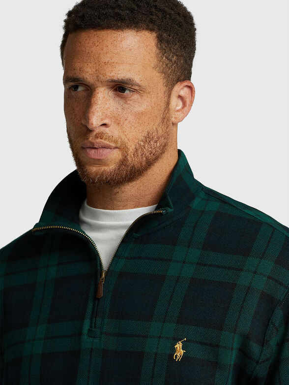 Cotton sweater with zip - 4