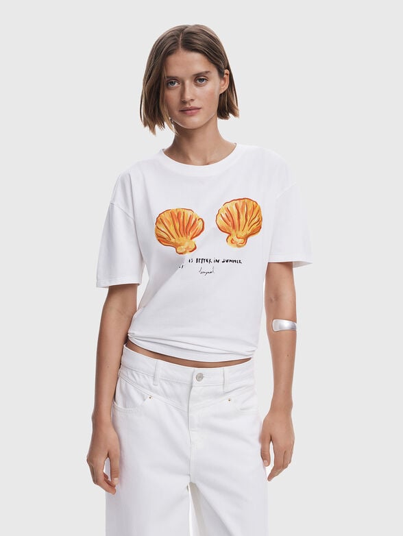 Printed cotton T-shirt - 1