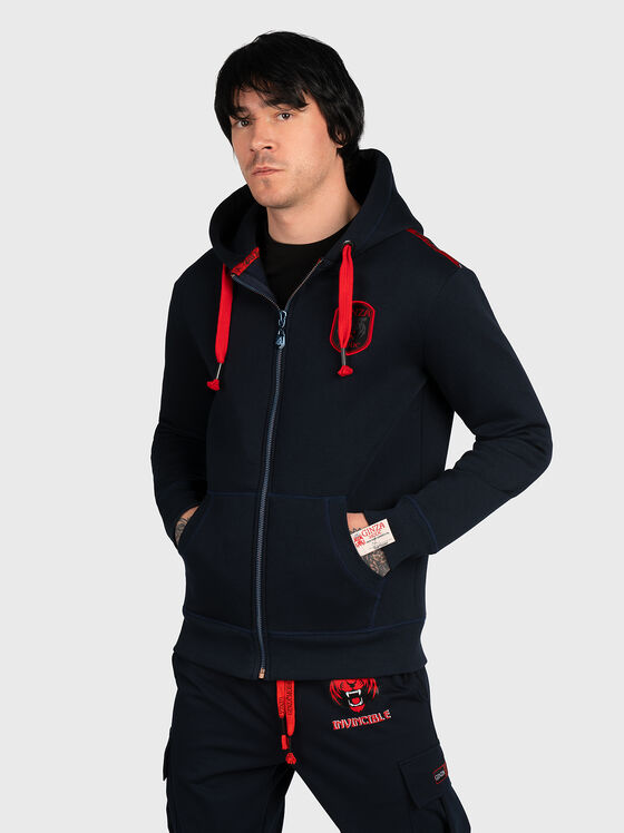 HZ005 hooded sweatshirt with zip - 1