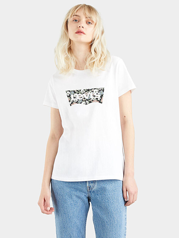 T-shirt with floral logo print - 1