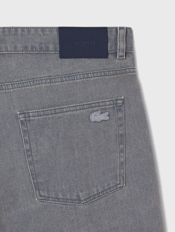 Denim shorts with logo - 4
